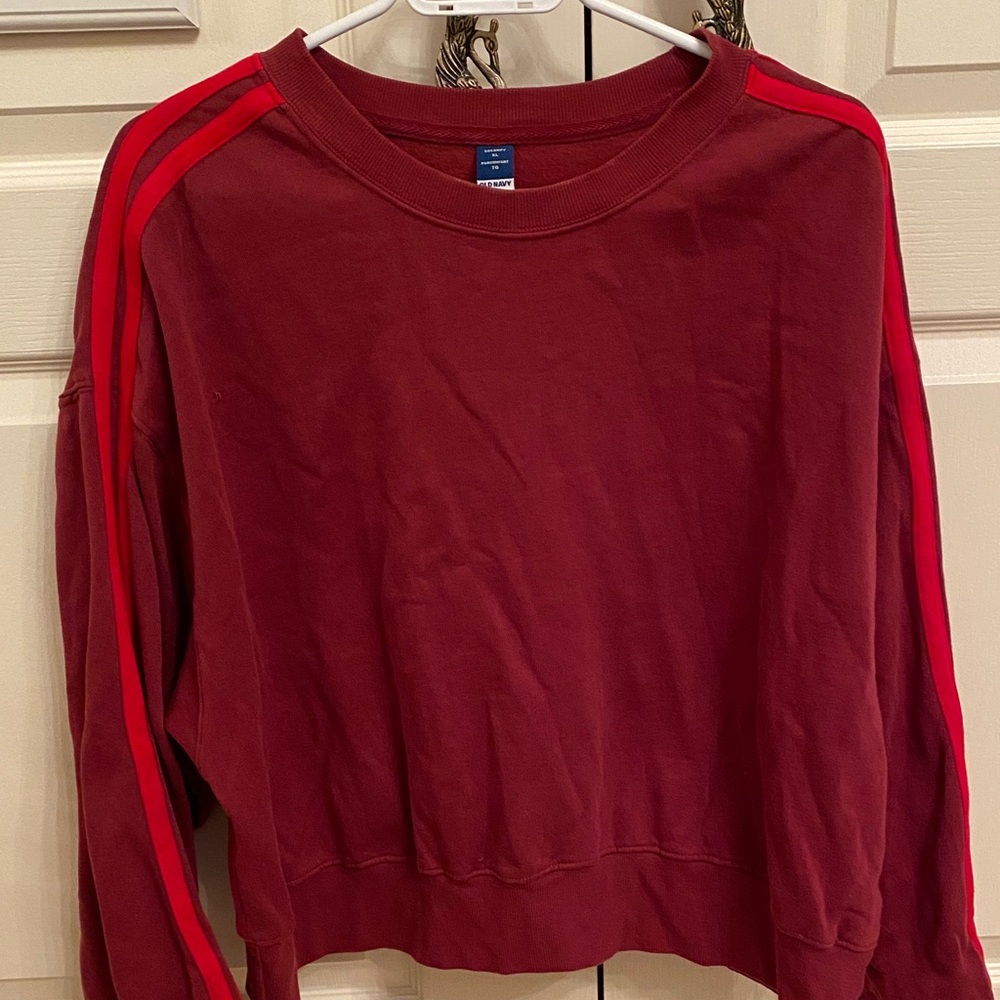 Old Navy Red Sweater with Stripes